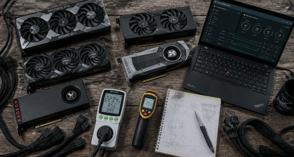 Carte graphique minage sur bureau technique