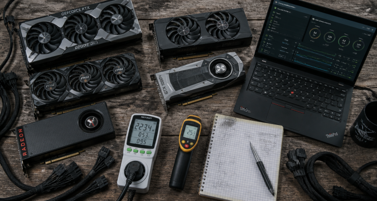 Carte graphique minage sur bureau technique