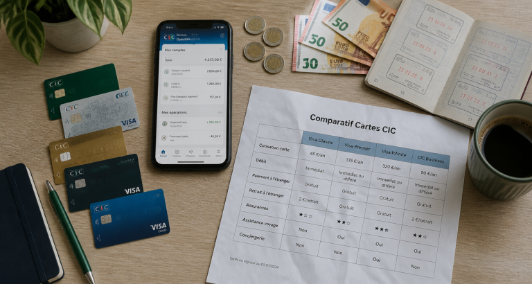 cic carte bancaire prix comparatif visuel