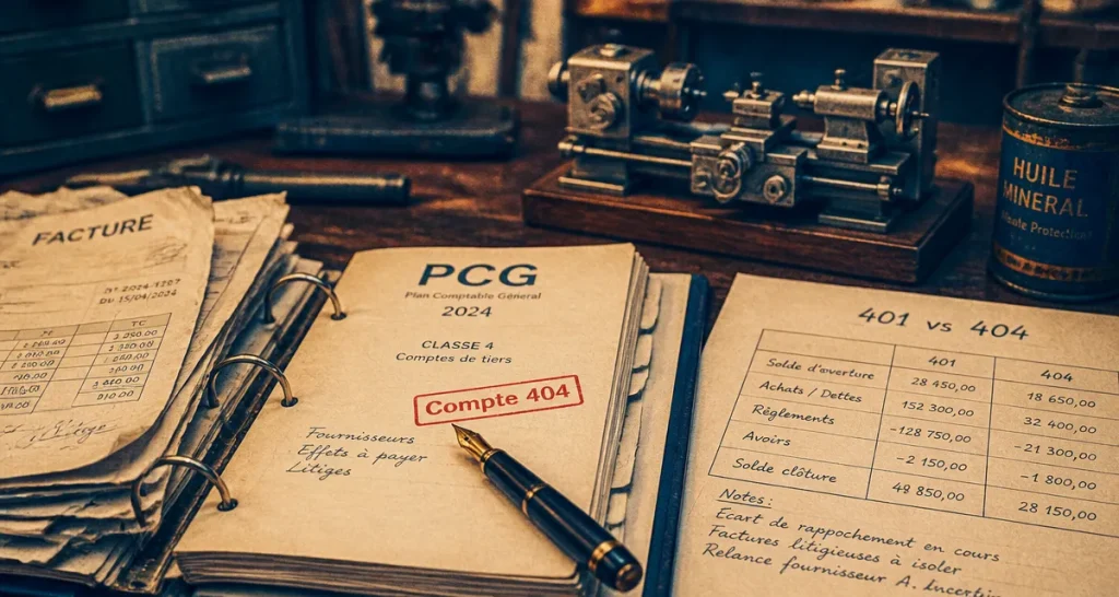 Compte 404 : factures et comptabilisation des dettes sur immobilisations