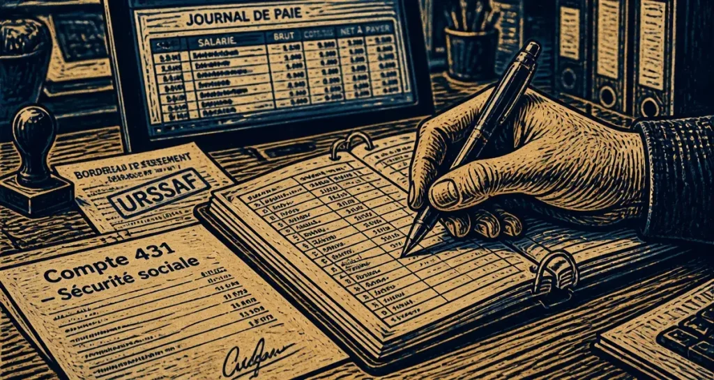 Compte 431 URSSAF : écriture de charges sociales