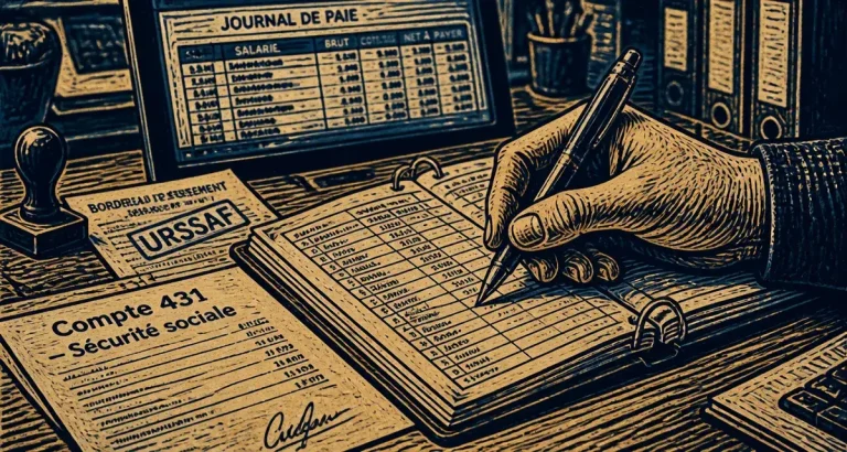 Compte 431 URSSAF : écriture de charges sociales