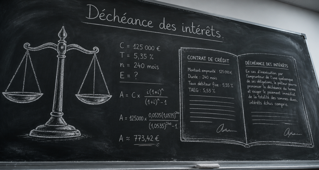 La déchéance du droit aux intérêts balance justice contrat crédit