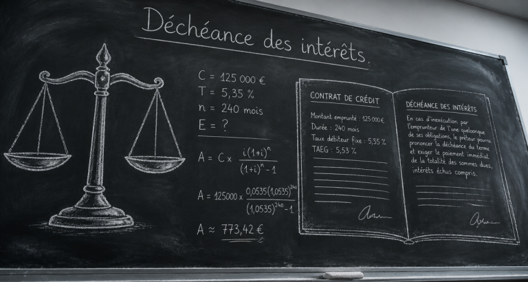 La déchéance du droit aux intérêts balance justice contrat crédit