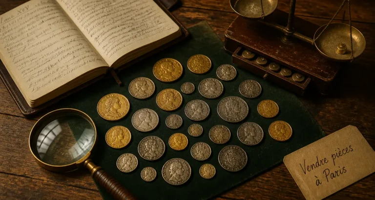 Ou vendre ses pièces de monnaie Paris sur table ancienne