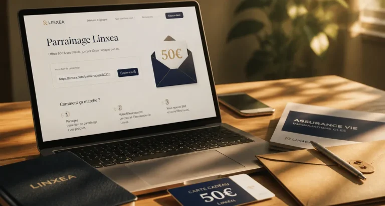 Parrainage linxea : 50 € de prime sur un ordinateur avec lien de parrainage et documents d’assurance vie