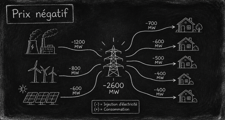 prix négatif électricité schéma réseau