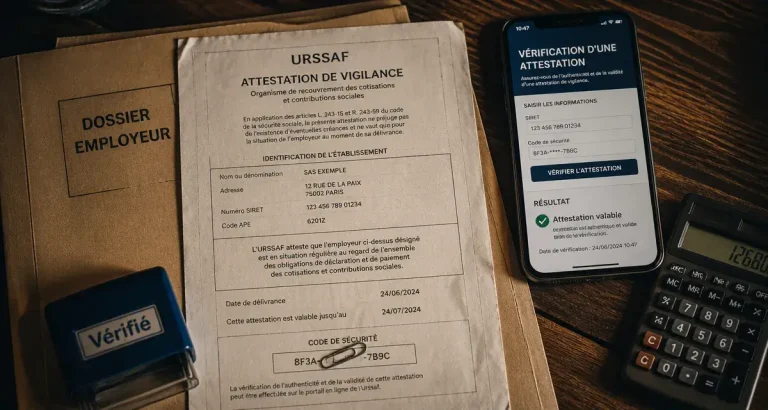 Qu est ce qu une attestation de vigilance : 5 000 € et risques donneur d'ordre