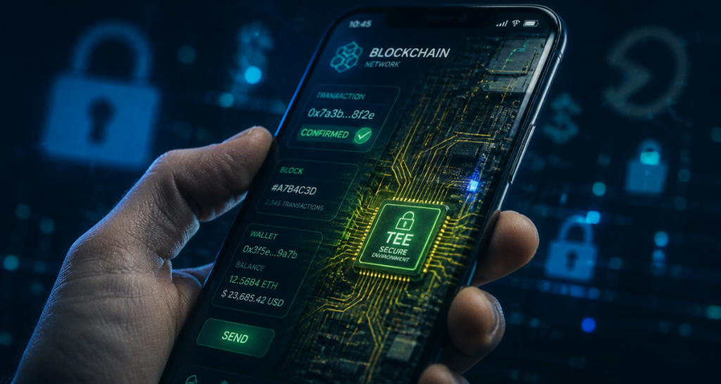 telephone solana securite materielle puce blockchain
