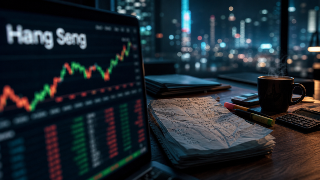 Bourse Hong Kong direct : graphique Hang Seng sur écran