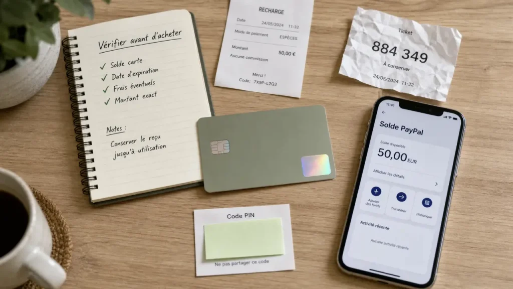 Carte prépayée PayPal : solde et recharge