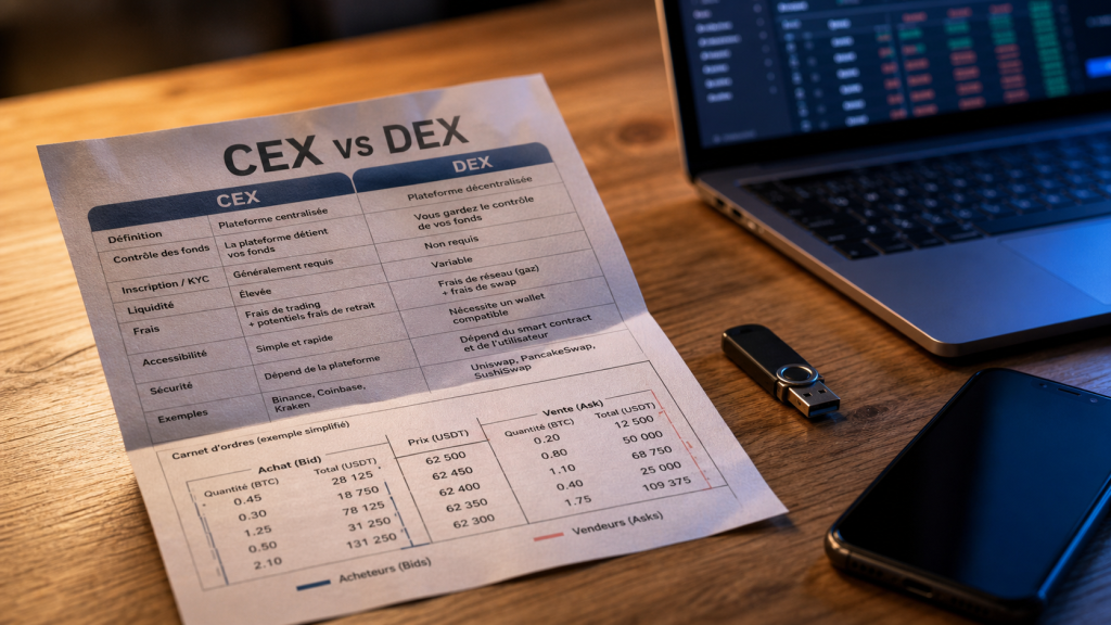 CEX crypto : CEX vs DEX, comparaison