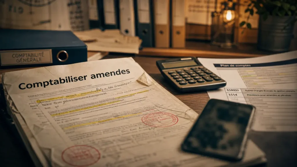 Compte comptable amende : compte PCG 2025 indiqué sur le plan de comptes