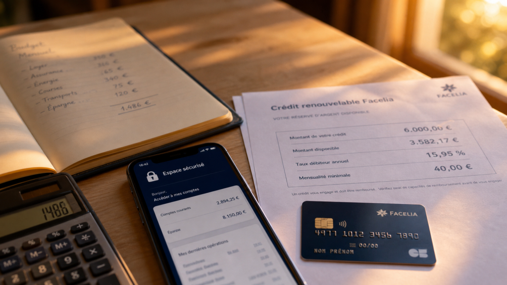 Credit renouvelable facelia : carte bancaire et calcul des frais à surveiller