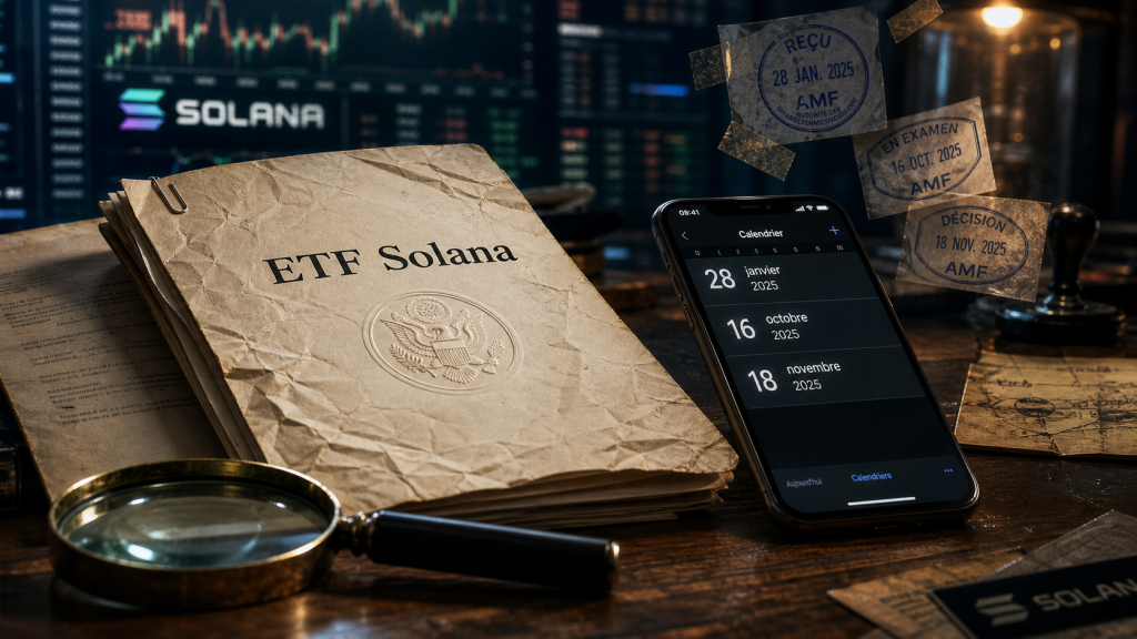 ETF Solana date SEC, FSOL, staking