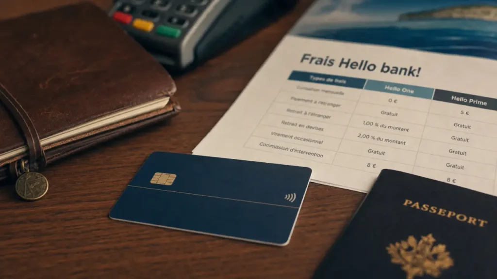 Hello bank frais : carte bancaire et tarifs à l’étranger