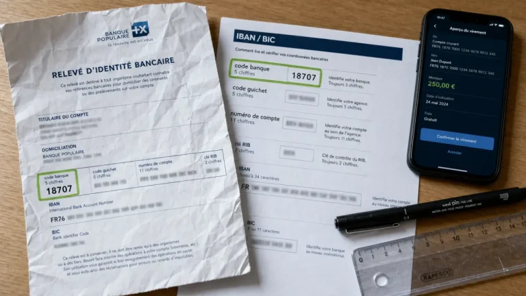 Liste code banque : vérifier 5 chiffres avant virement