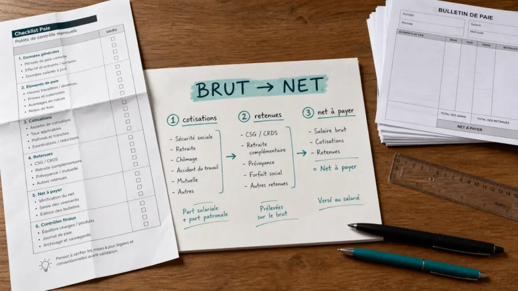 Bulletin de paie explication PDF : brut, net et cotisations