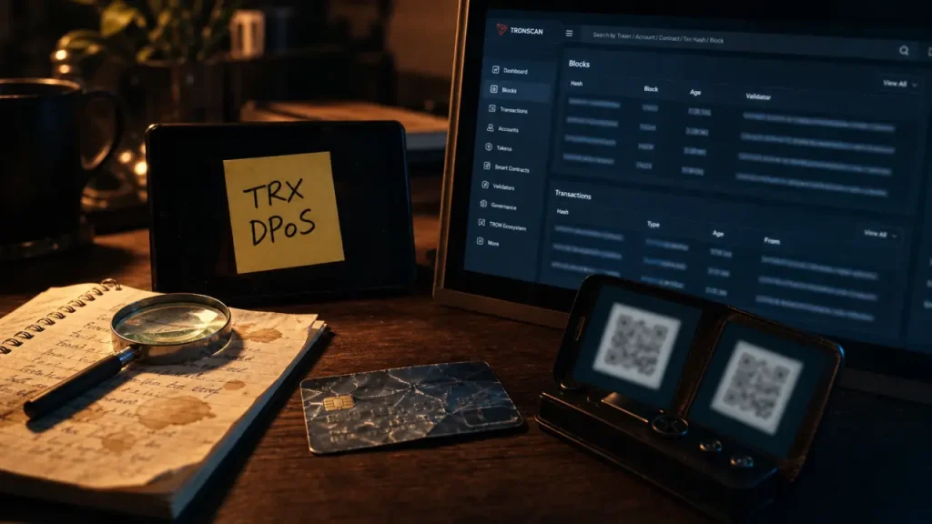 Crypto tron TRX DPoS sur TronScan : vérifications avant achat