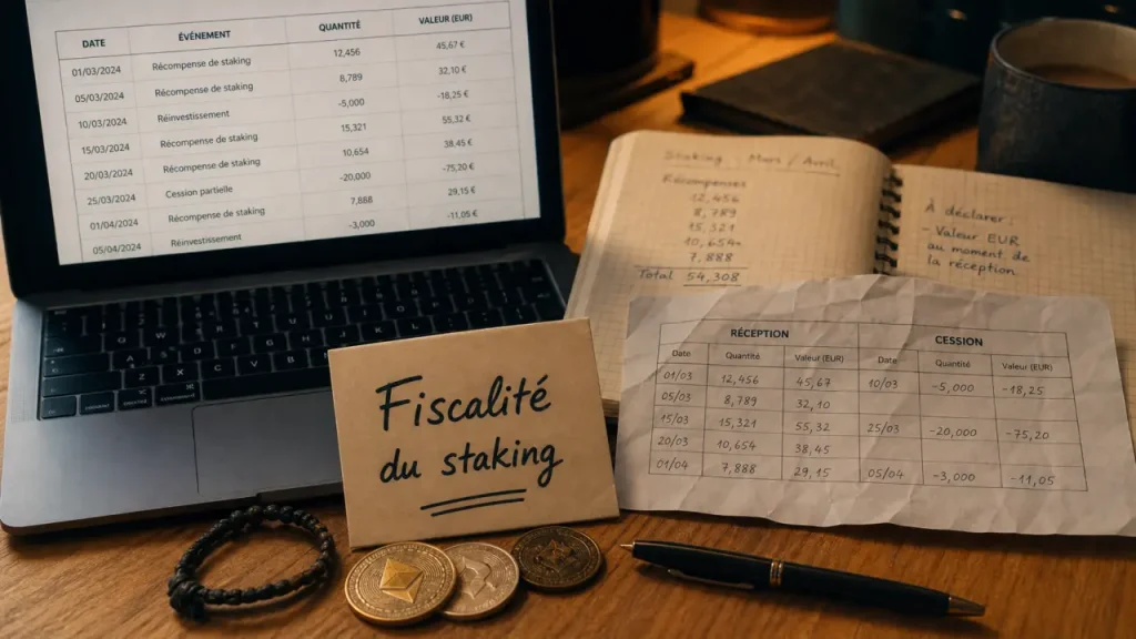 Fiscalité staking crypto : déclarer les récompenses