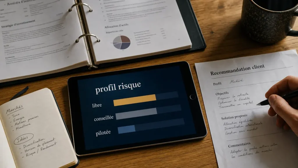 Gestion conseillée : profil risque autonomie, conseil et contrôle du risque