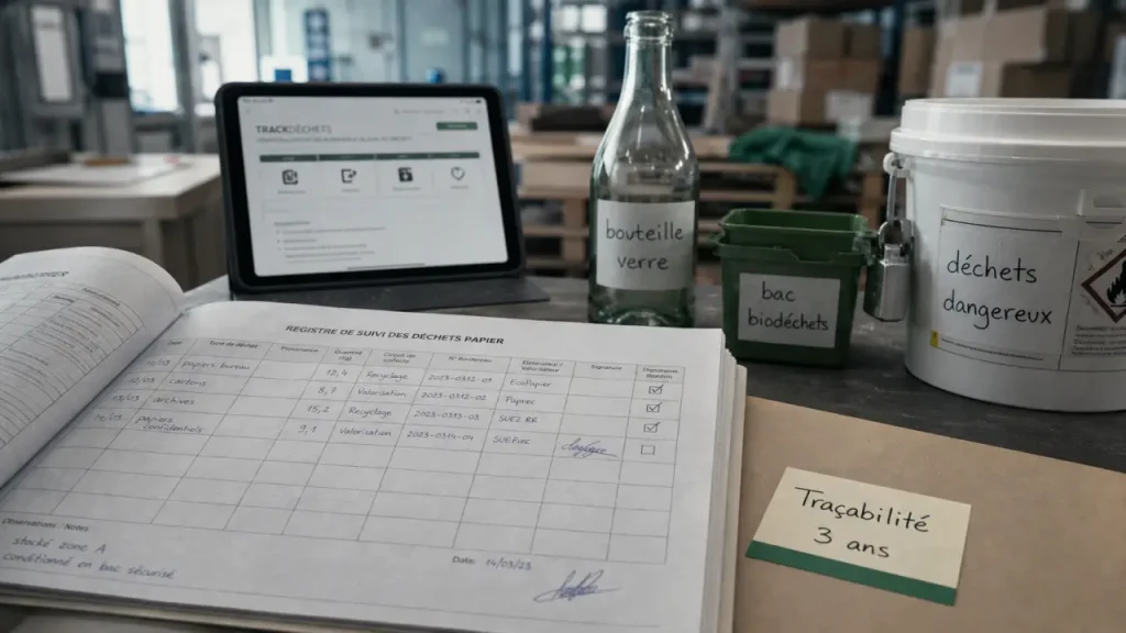 Gestion des déchets en entreprise : registre 3 ans et tri des flux