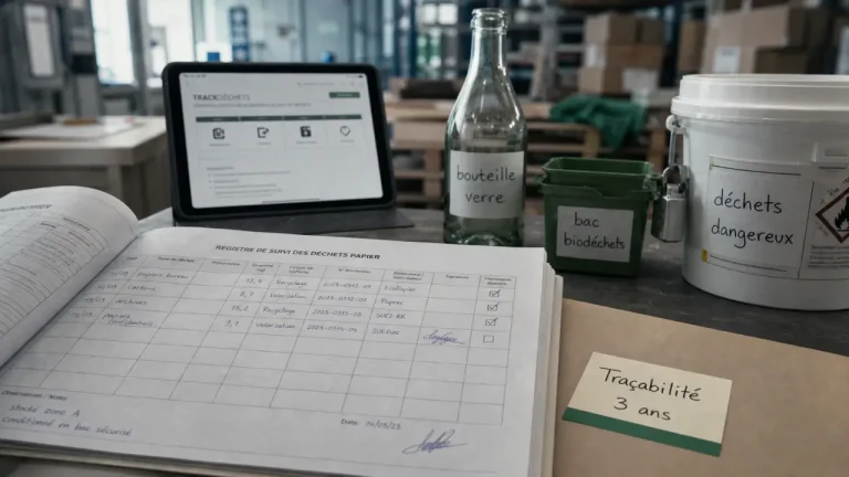 Gestion des déchets en entreprise : registre 3 ans et tri des flux