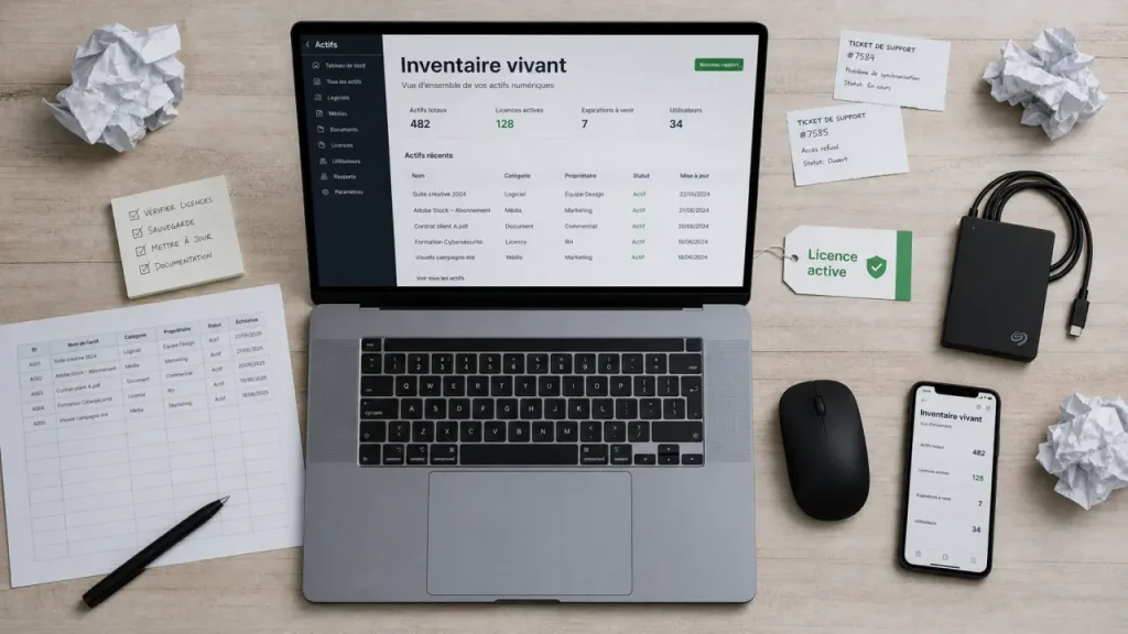 Gestion du parc informatique d'une entreprise : inventaire vivant et licences actives