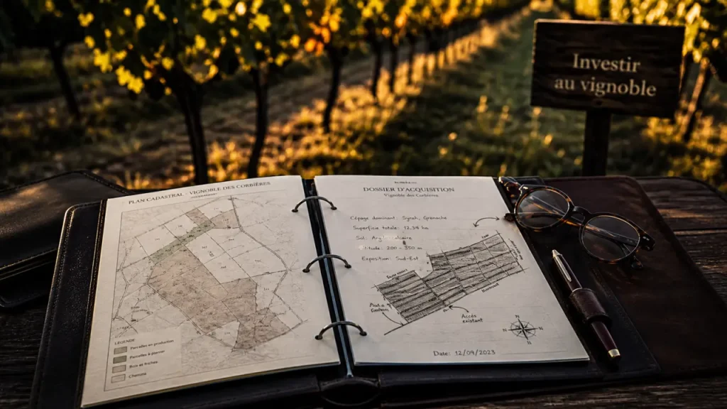 Investir dans le vignoble : GFV ou SCPI selon votre budget, vignes en arrière-plan