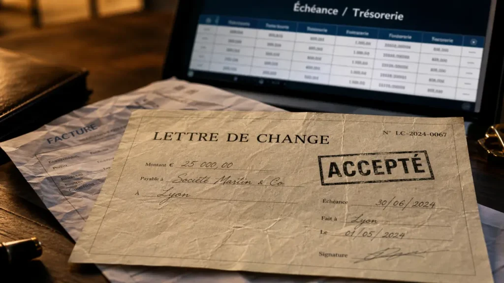 Paiement traite B2B : lettre de change acceptée