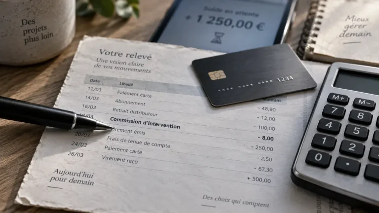 Commission d'intervention banque : 8 € par opération, 80 € par mois (particulier)