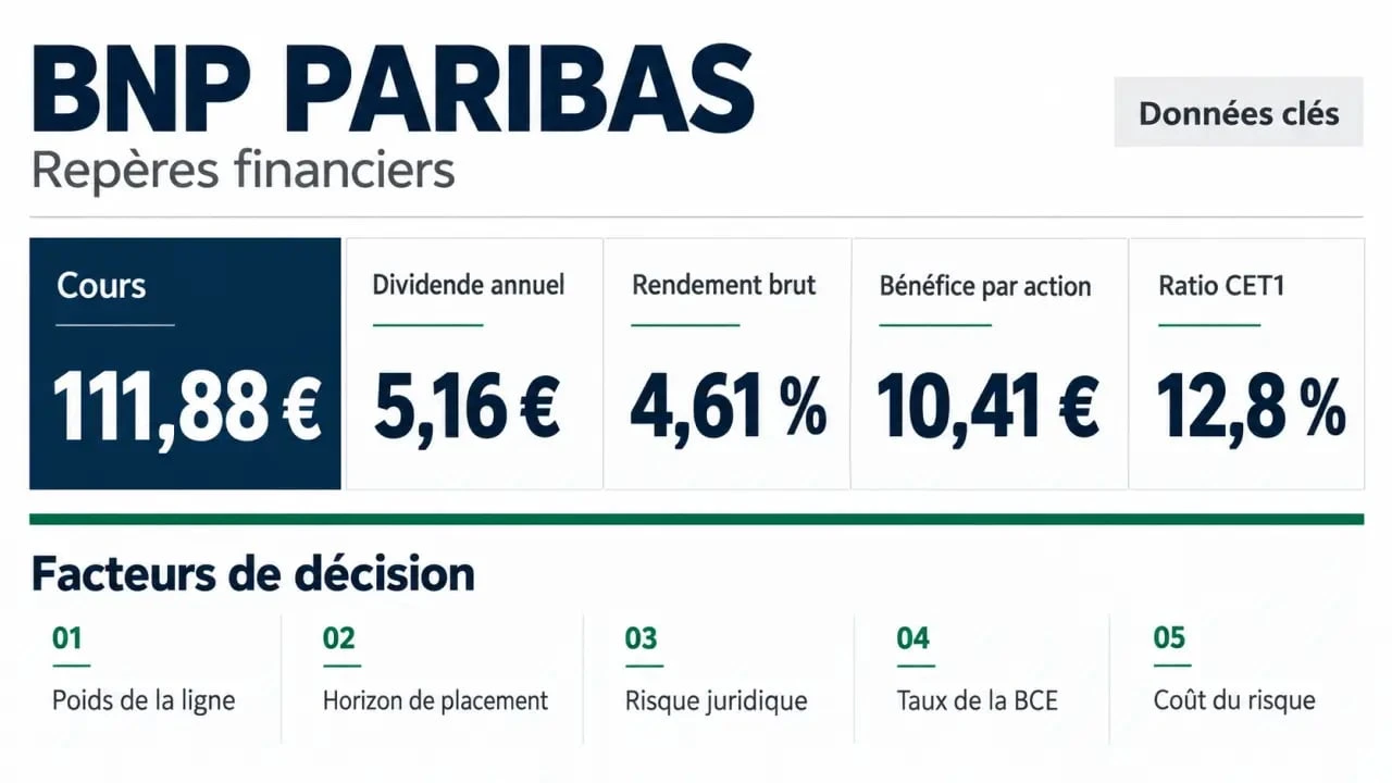Faut-il vendre ses actions BNP Paribas : cours, dividende, rendement et principaux risques