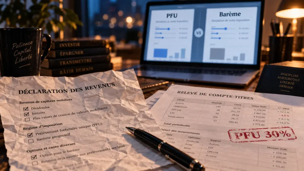 Fiscalité CTO : flat tax 30% ou barème progressif
