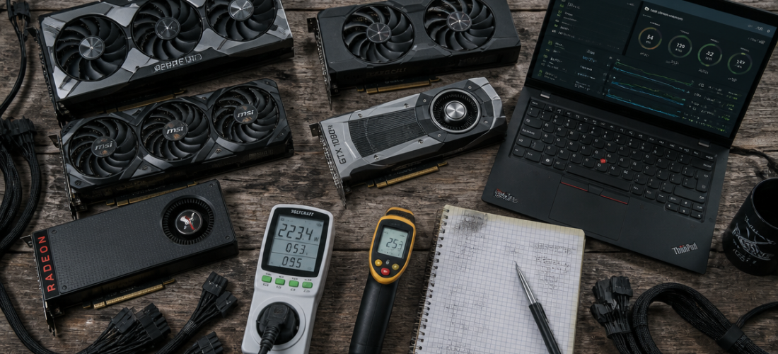 Carte graphique minage sur bureau technique