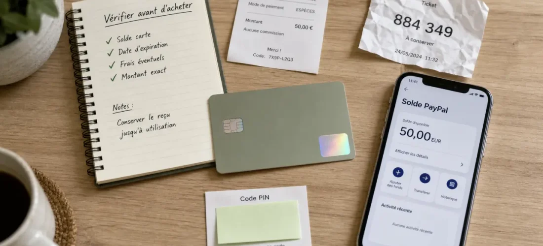 Carte prépayée PayPal : solde et recharge