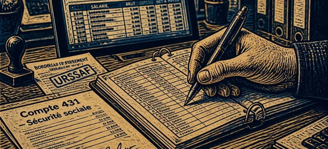 Compte 431 URSSAF : écriture de charges sociales