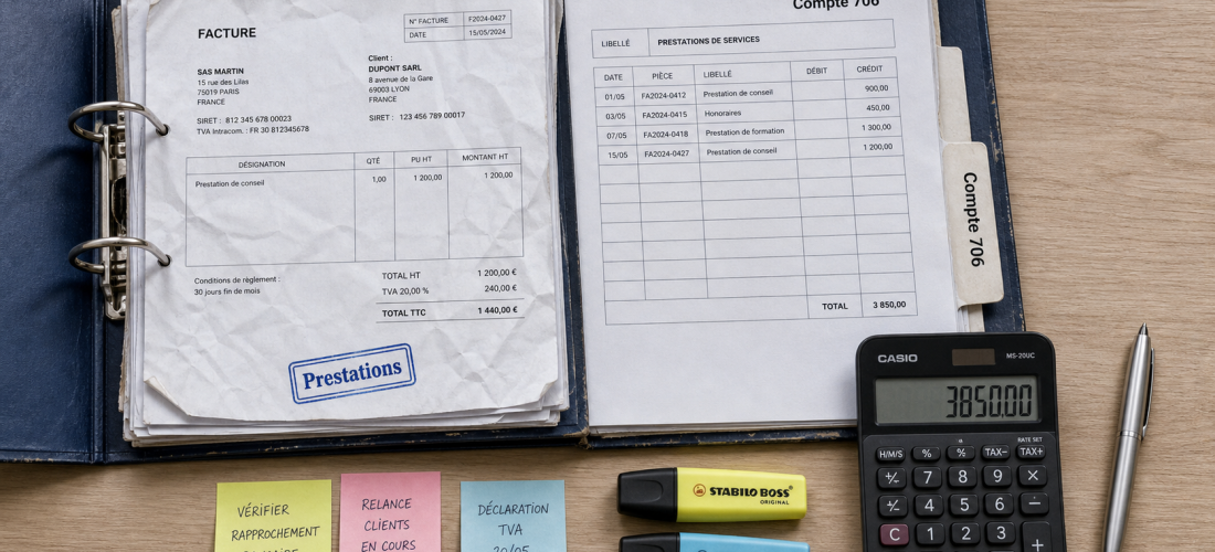 Compte 706 TVA et remises sur prestations de services