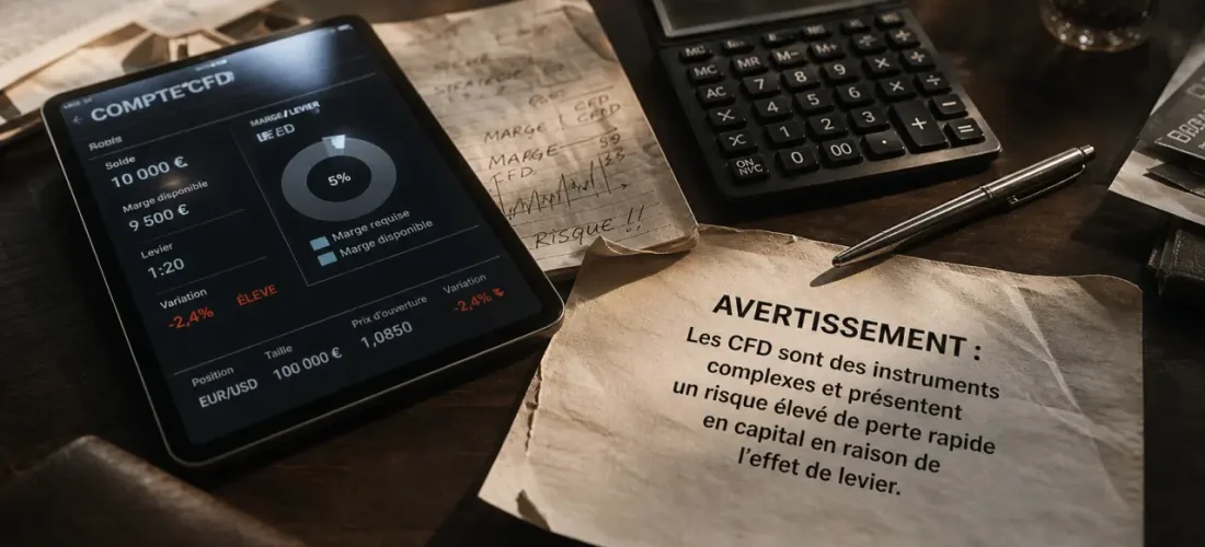 Compte CFD : schéma de levier et risques, explication