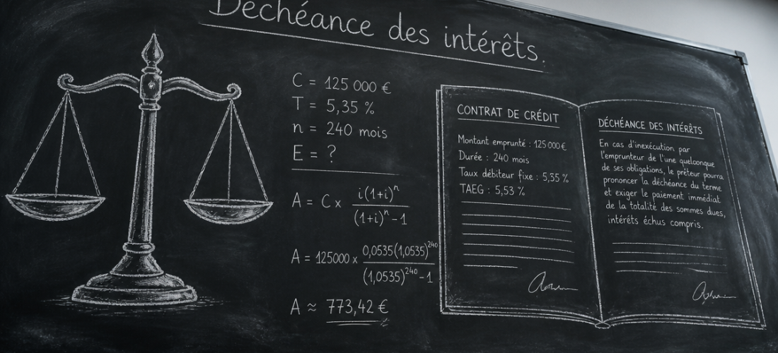 La déchéance du droit aux intérêts balance justice contrat crédit