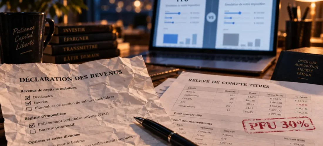 Fiscalité CTO : flat tax 30% ou barème progressif