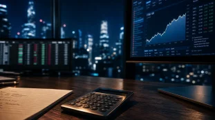 Footsie indice FTSE 100 : calculatrice et graphique en hausse