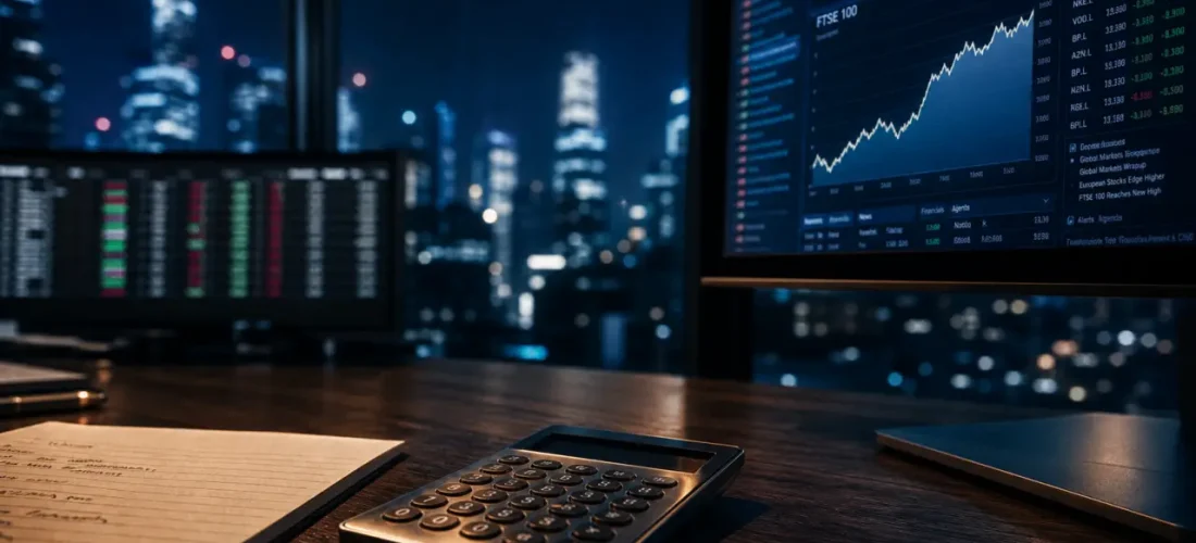 Footsie indice FTSE 100 : calculatrice et graphique en hausse