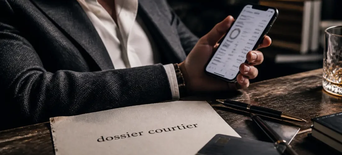 Freedom24 avis : courtier sérieux, frais à vérifier, smartphone et dossier sur bureau