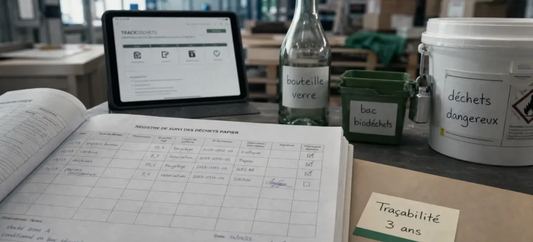 Gestion des déchets en entreprise : registre 3 ans et tri des flux
