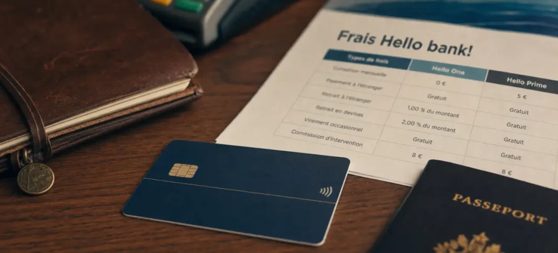 Hello bank frais : carte bancaire et tarifs à l’étranger