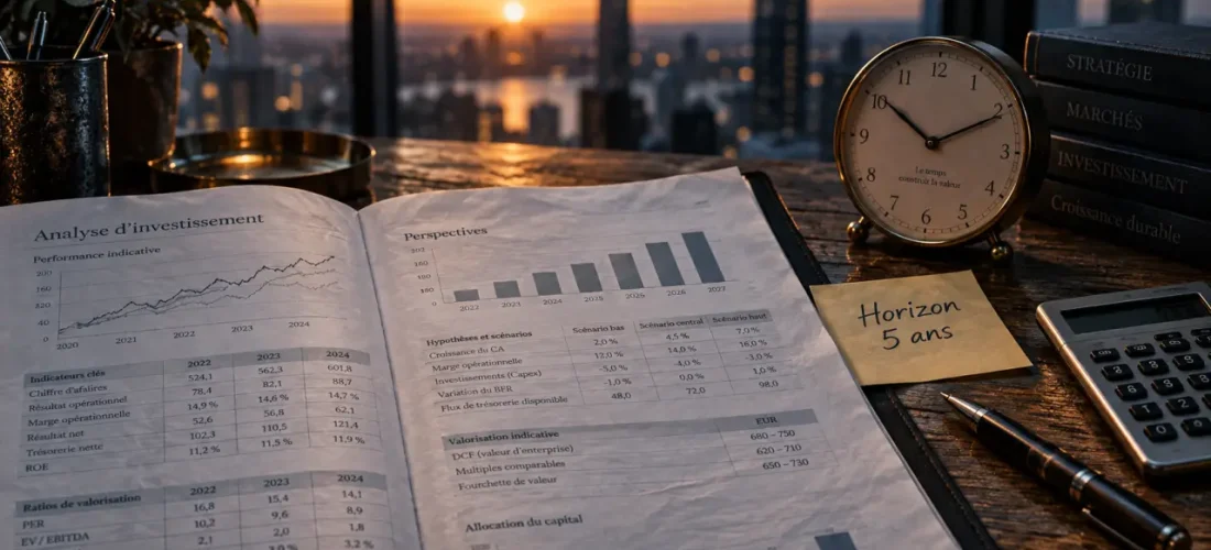 Investir sur une entreprise : horizon 5 ans sur un dossier d’investissement