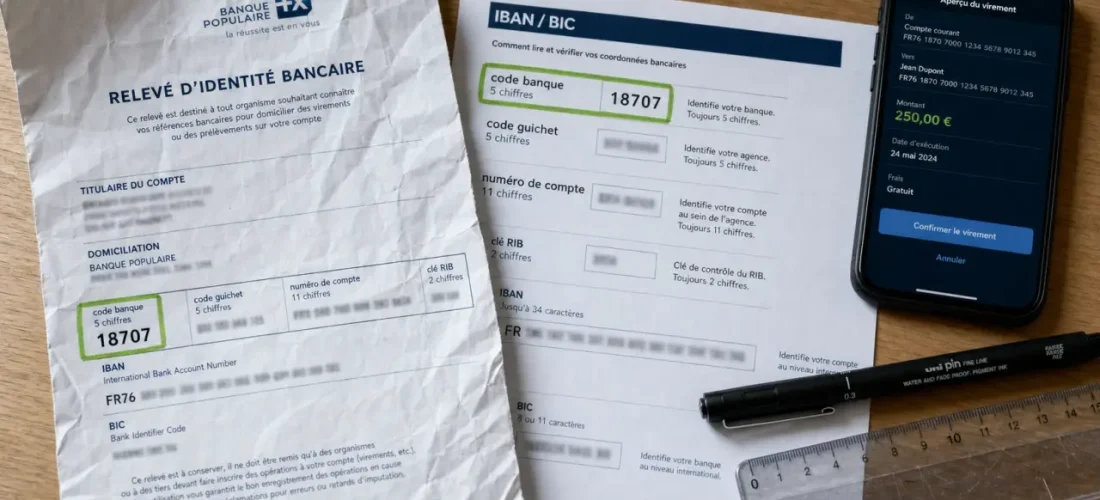 Liste code banque : vérifier 5 chiffres avant virement