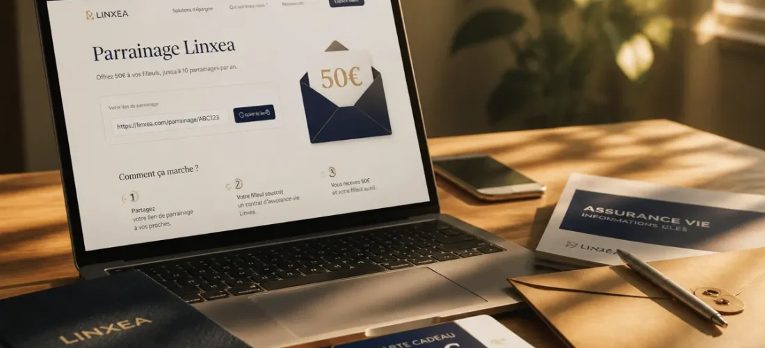 Parrainage linxea : 50 € de prime sur un ordinateur avec lien de parrainage et documents d’assurance vie
