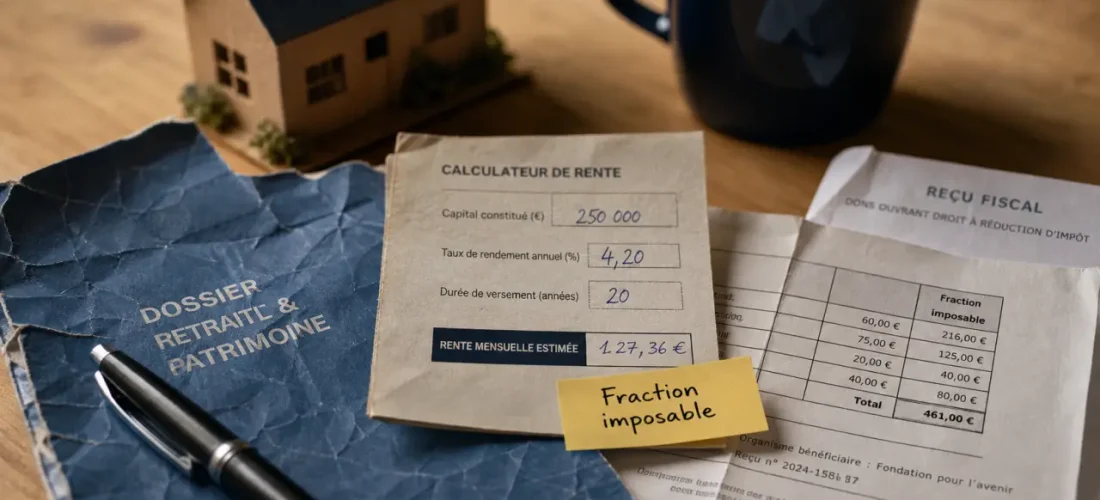 Rente viagere deductible des impots : fraction imposable, abattement