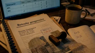 Retraite progressive fonction publique : bureau, dossier et calcul